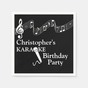 Karaoke Party Musical Scale Microphone Napkin