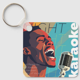 Karaoke party show keychain