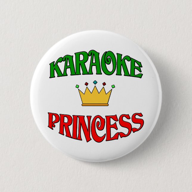 Karaoke Princess 2 Inch Round Button (Front)