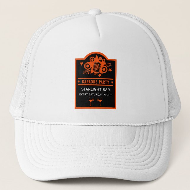 Karaoke Promotion Wall Trucker Hat (Front)