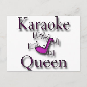 Karaoke Queen Postcard