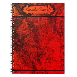 Karaoke Sign Up Notebook
