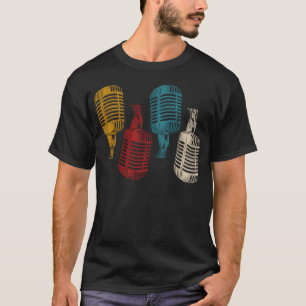 Karaoke Singer Karaoke 4 Retro Microphones T-Shirt
