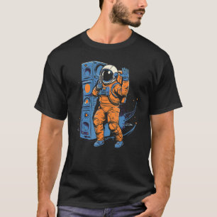 Karaoke Spaceman with Microphone and Sound System T-Shirt