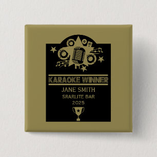 Karaoke Winner 2 Inch Square Button