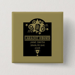 Karaoke Winner 2 Inch Square Button