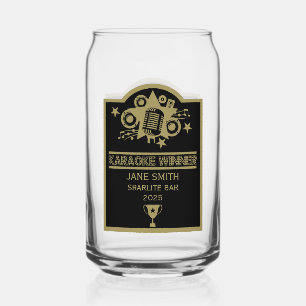 Karaoke Winner Can Glass