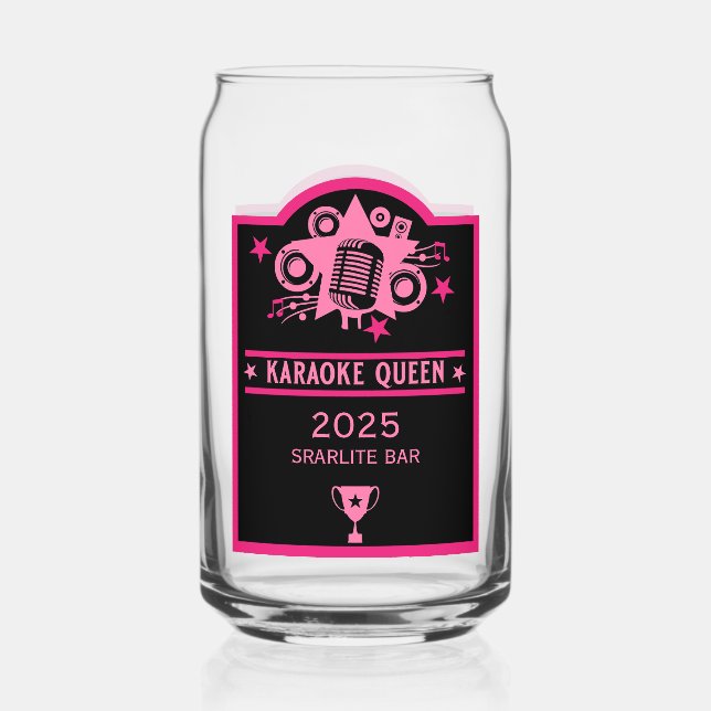 Karaoke Winner Can Glass (Front)
