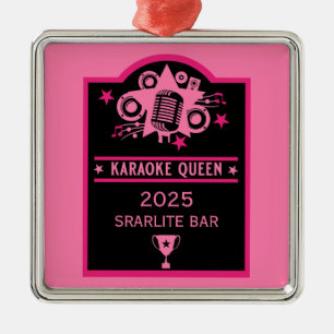 Karaoke Winner Metal Ornament