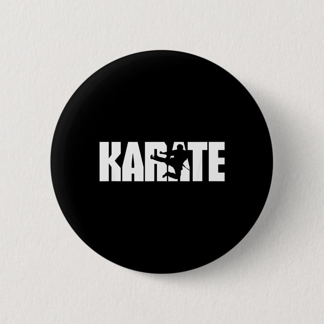 Karate 2 Inch Round Button (Front)