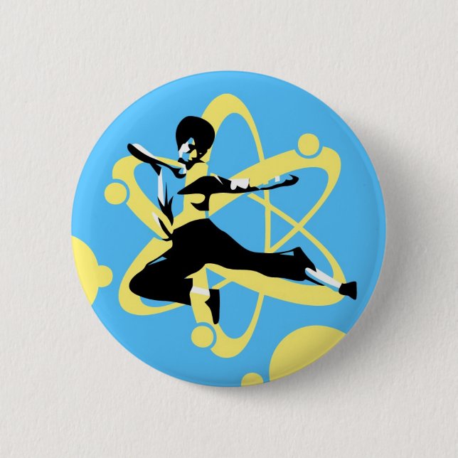 Karate 2 Inch Round Button (Front)