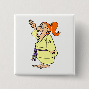 Karate 2 Inch Square Button