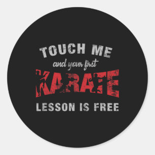 Karate 3 classic round sticker