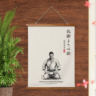 Karate 5th Precept - Mentality Over Technique Hanging Tapestry