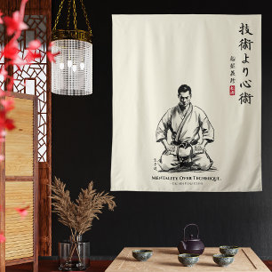 Karate 5th Precept  - Mentality Over Technique Tapestry