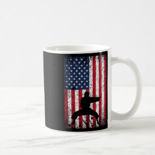 Karate American Flag 4th Of July Martial Arts For Coffee Mug