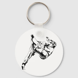Karate and a judo. Technics of throws Keychain