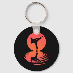 Karate And Kung Fu Silhouette Shotokan Gift Martia Keychain