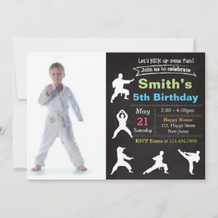 Karate Anniversaire Invitation