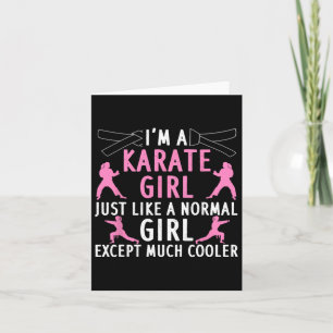 Karate Art For Girls Women Karate Black Belt Marti Card