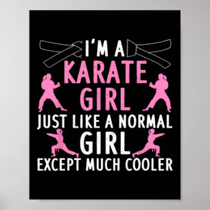 Karate Art For Girls Women Karate Black Belt Marti Poster