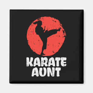 Karate Aunt Ponytail Kick Japanese Martial Arts Wo Magnet