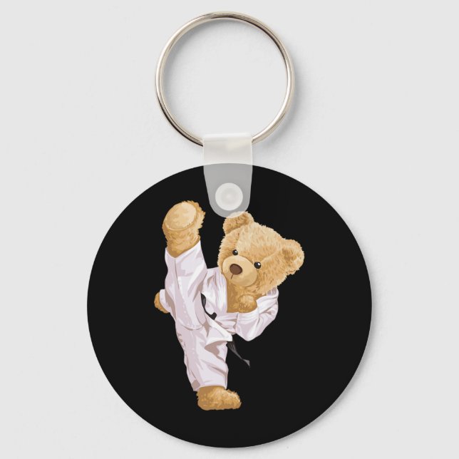 Karate Bear  Keychain (Front)