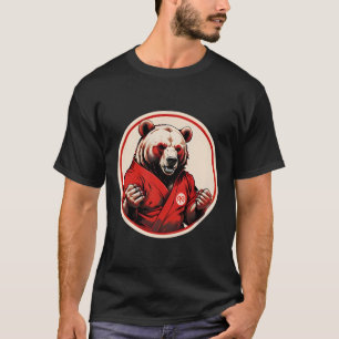 Karate Bear Plush - Martial Arts Inspired Red Home T-Shirt