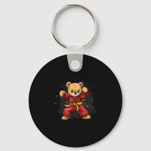 Karate Bear With Power And Precision For Kids Keychain