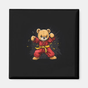 Karate Bear With Power And Precision For Kids Magnet