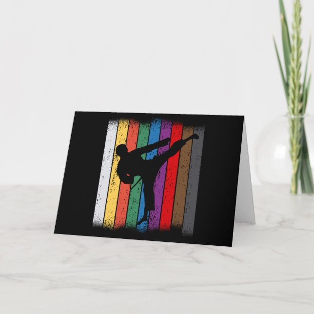Karate Belt Colours Silhouette Card (Front)