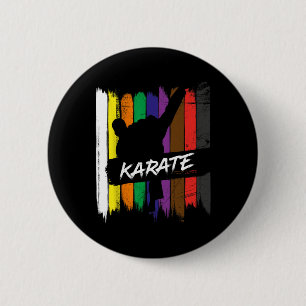 Karate Belt Colours Silhouette Martial Arts Design 2 Inch Round Button