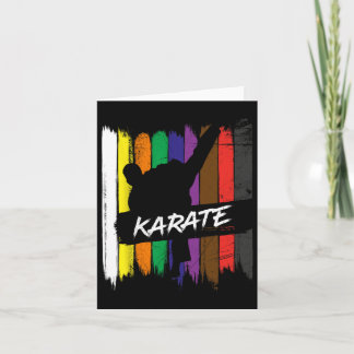 Karate Belt Colours Silhouette Martial Arts Design Card