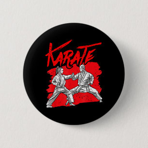 Karate Belt Martial Arts Fighter Coach 2 Inch Round Button