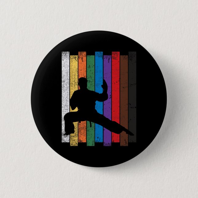 Karate Belt Rank Journey  2 Inch Round Button (Front)