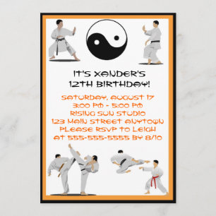 Karate Birthday Invitation