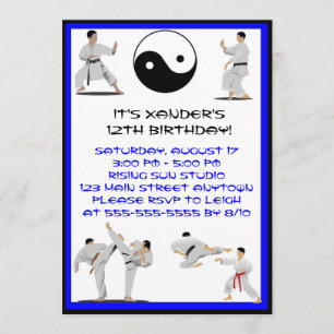 Karate Birthday Invitation