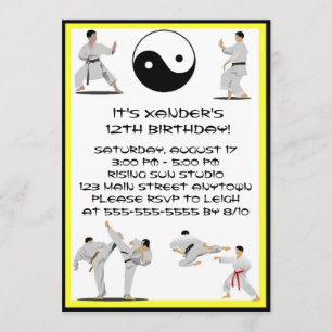 Karate Birthday Invitation