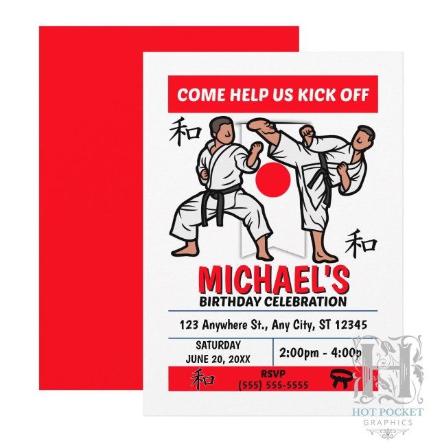 Karate Birthday Party Invitation (Boys) (Creator Uploaded)