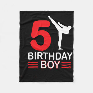Karate Birthday Tee Boy Gift Kids Taekwondo 2  Fleece Blanket