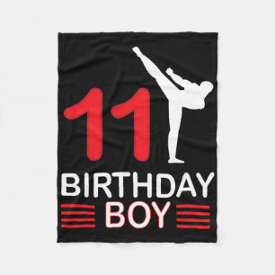Karate Birthday Tee Boy Gift Kids Taekwondo 3  Fleece Blanket