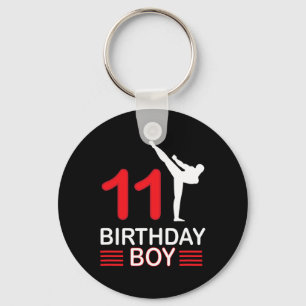 Karate Birthday Tee Boy Gift Kids Taekwondo 3 Keychain