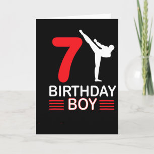 Karate Birthday Tee Boy Gift Kids Taekwondo 5 Card