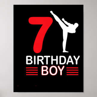 Karate Birthday Tee Boy Gift Kids Taekwondo 5 Poster