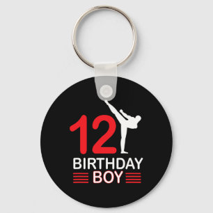 Karate Birthday Tee Boy Gift Kids Taekwondo 6 Keychain