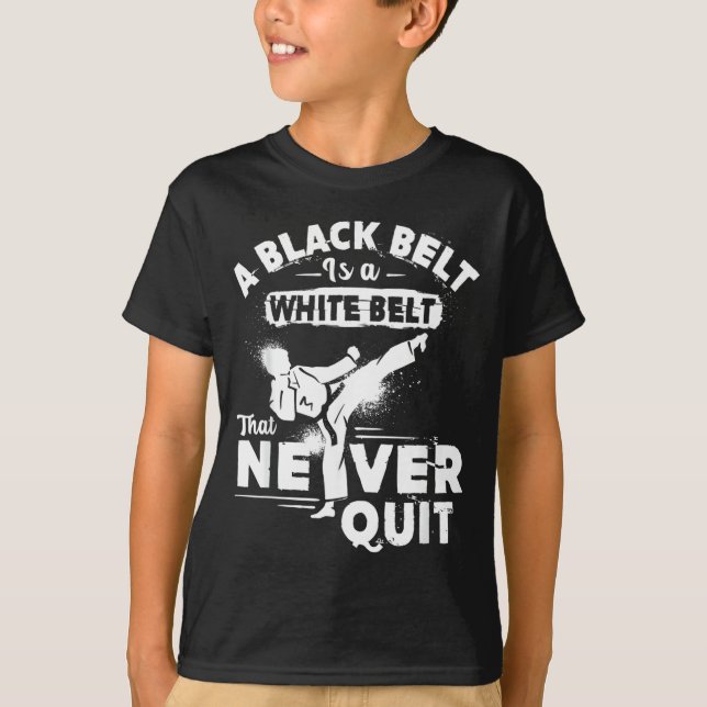 Karate Black Bel T-Shirt (Front)