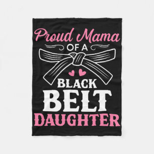 Karate Black Belt Daughter Mama Gift Martial Arts Fleece Blanket