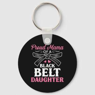 Karate Black Belt Daughter Mama Gift Martial Arts Keychain