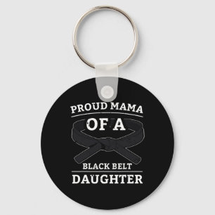 Karate Black Belt Daughter Mama Gift Martial Arts Keychain