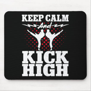 Karate Black Belt Gi Uniform Keep Calm And Kick Hi Mouse Pad
